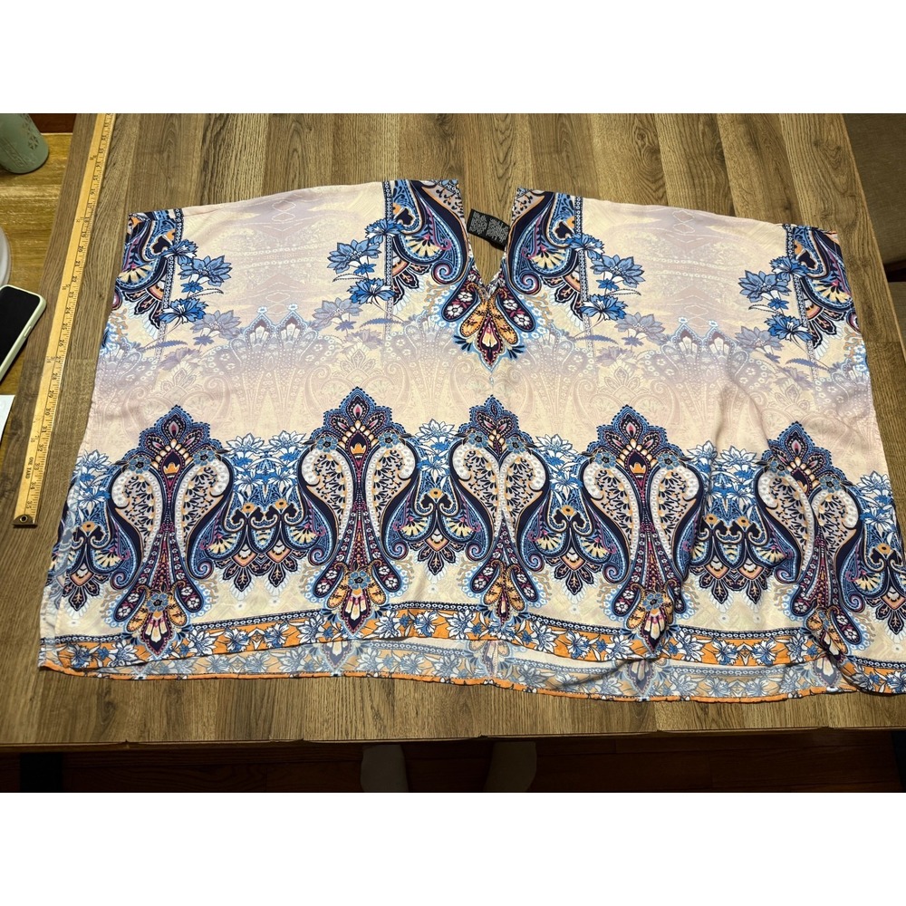Zac & Rachel Shawl, Women's Plus Size 3X, Multicolor, Floral